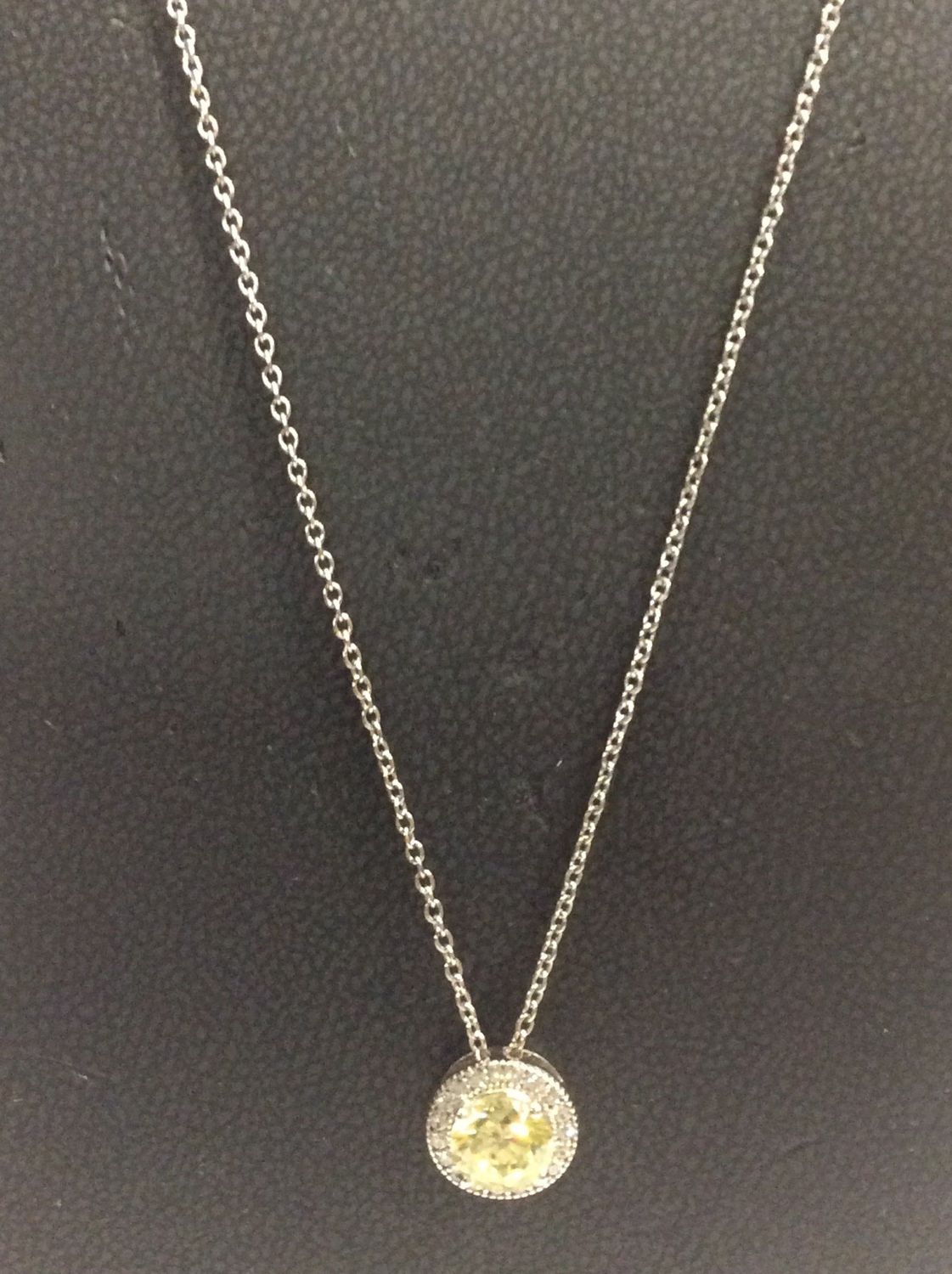 P0017CAP18 Lafonn Necklace Sterling Silver Simulated Diamonds