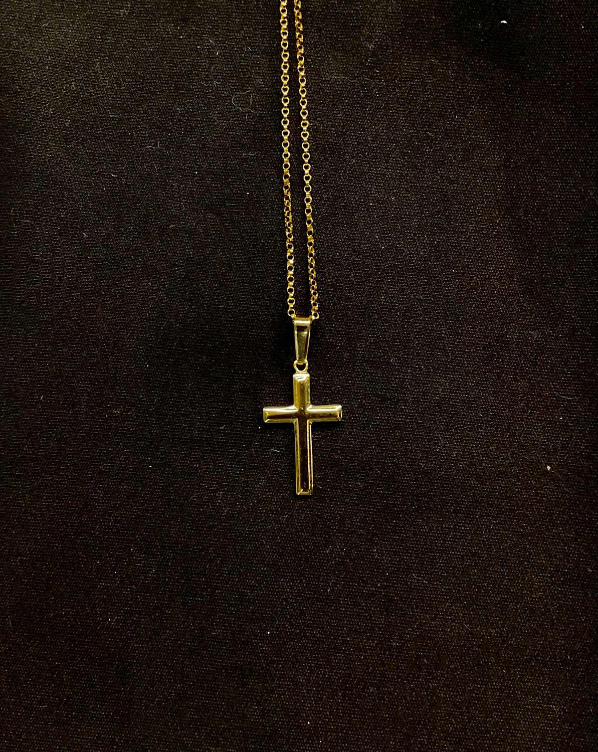 259 gold plated Silver Cross &amp; chain