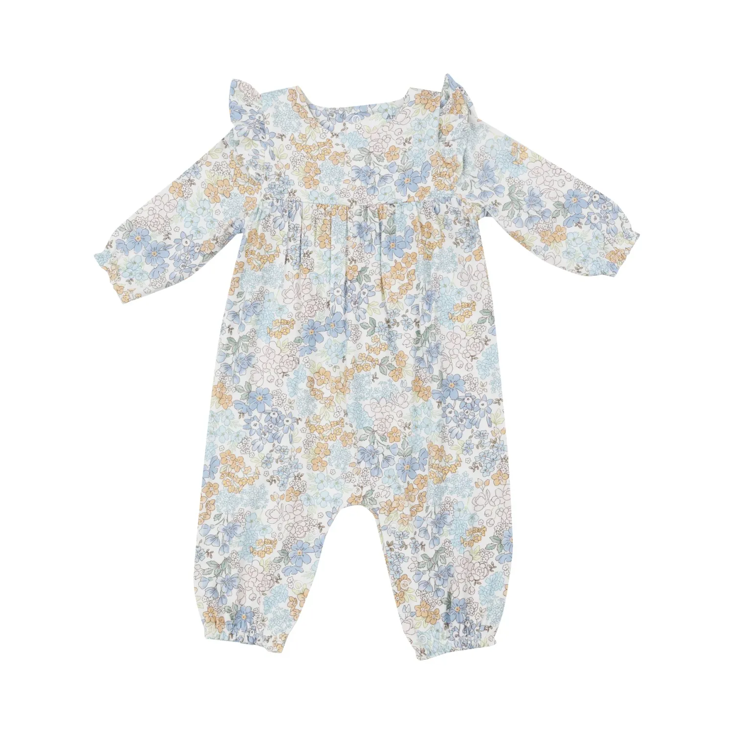 EDITH FLORAL RUFFLE SLEEVE ROMPER
