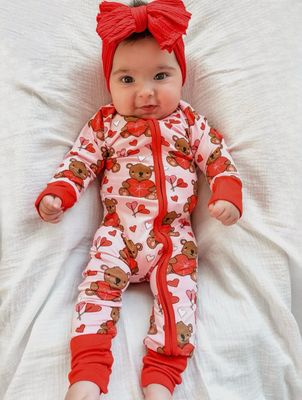 valentines bear zip