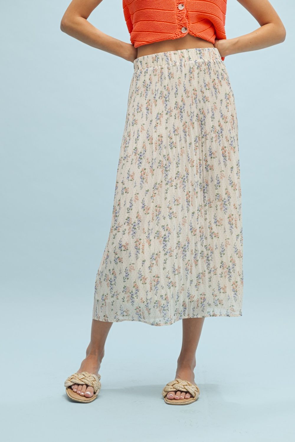 PLEATED MIDI