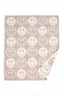 KIDS BEIGE SMILES THROW