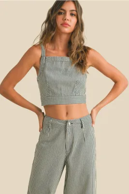 BLUE STRIPED TOP