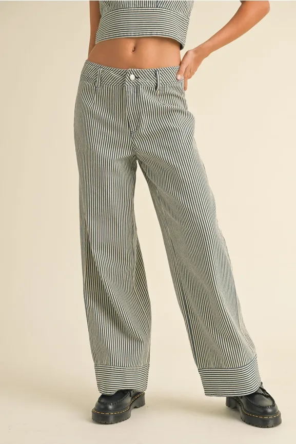 BLUE STRIPED PANTS
