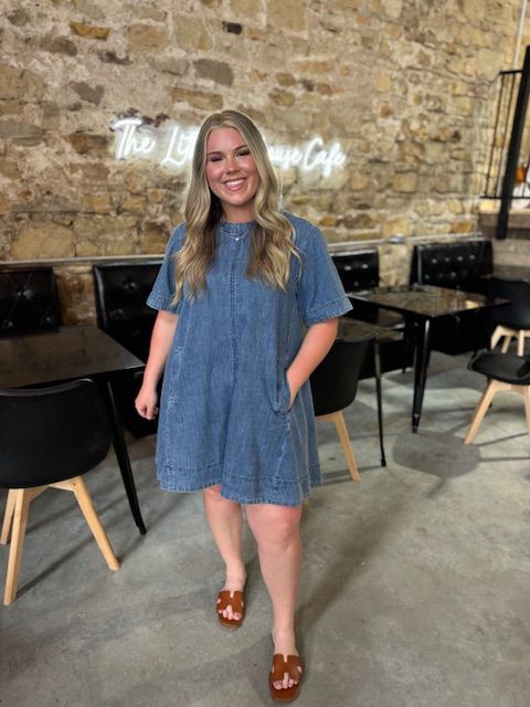 DENIM POCKET DRESS