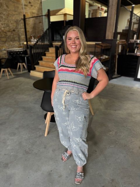 BUTTERFLY DENIM JOGGER