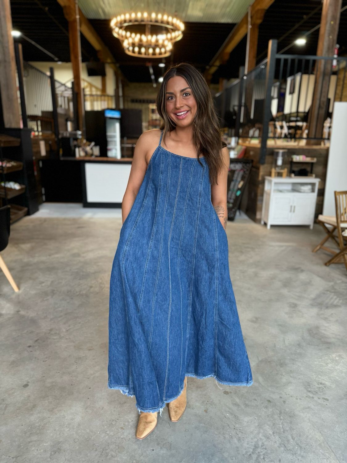 DENIM MAXI DRESS