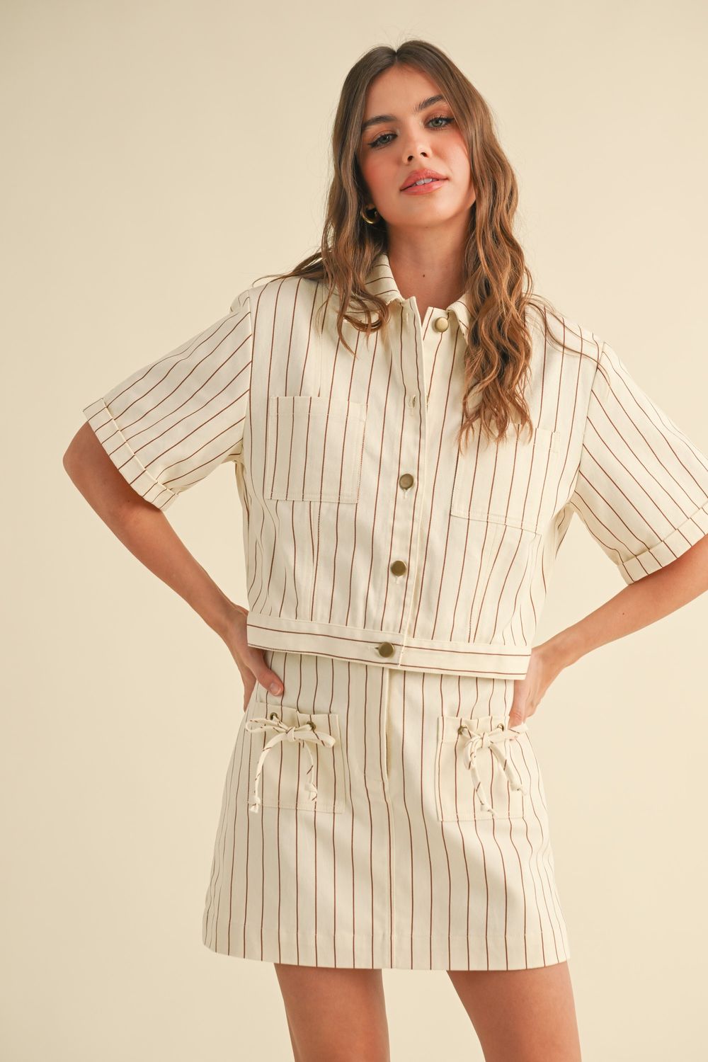 STRIPED RAYON JACKET
