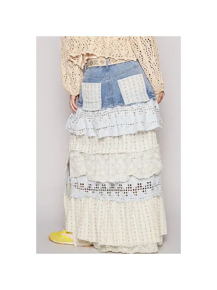 FLORAL WOVEN SKIRT