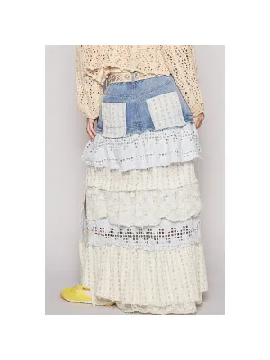FLORAL WOVEN SKIRT