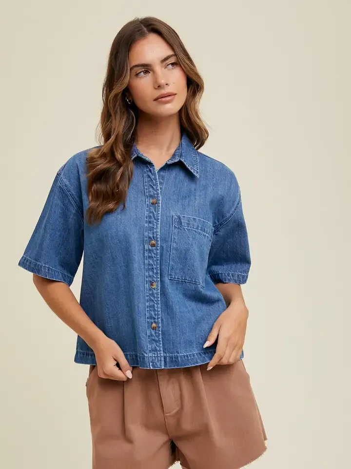 KAMILLE DENIM TOP