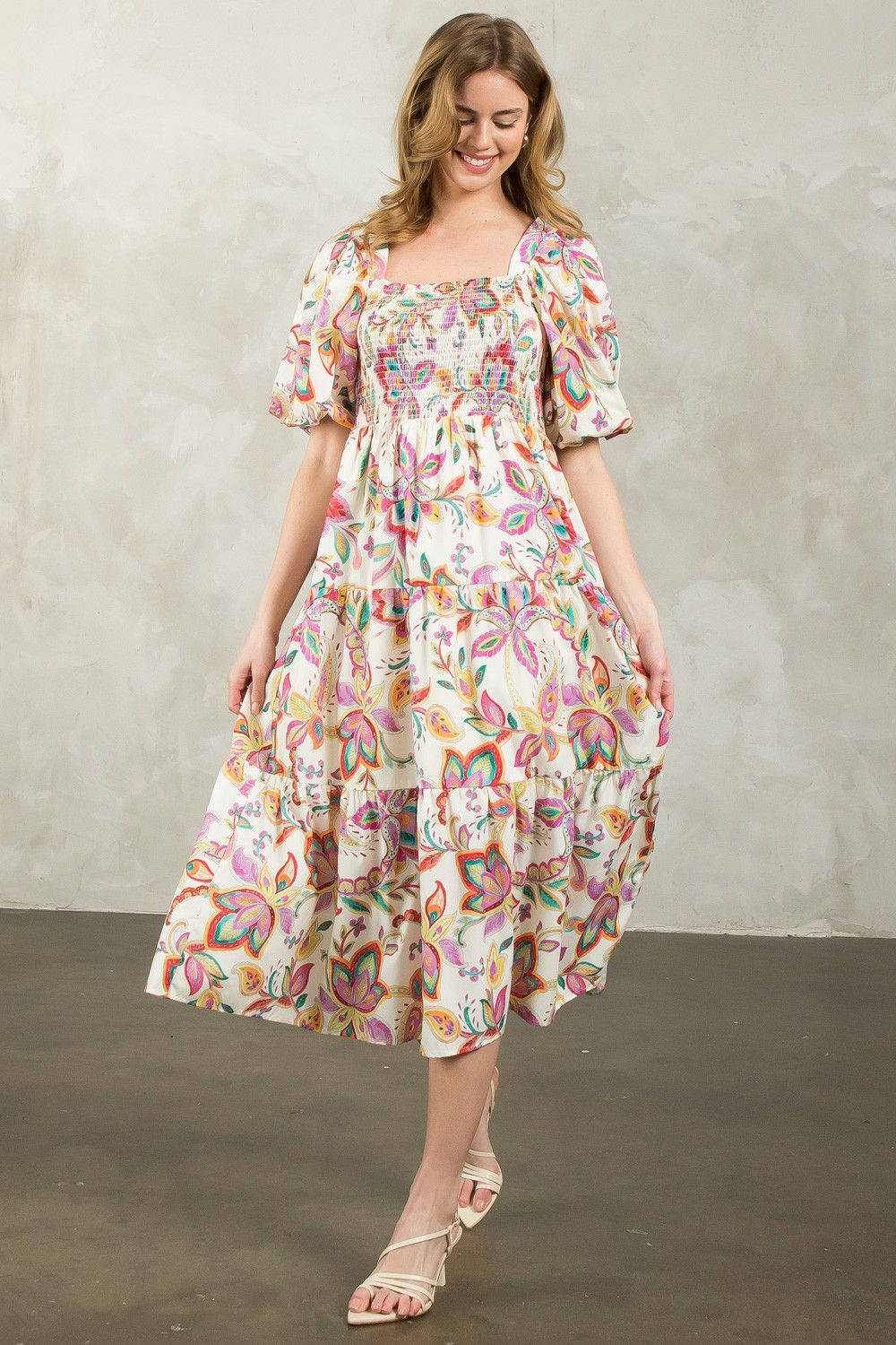 PAISLEY PRINT DRESS