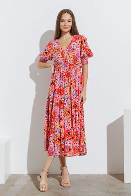 CALLIE MIDI FUCHSIA 
