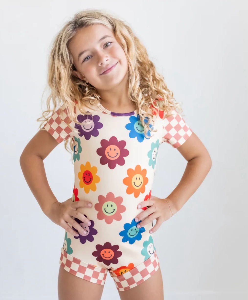 RETRO SMILEY LEOTARD SHORTIE