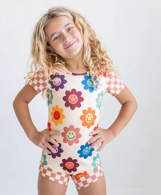 RETRO SMILEY LEOTARD SHORTIE