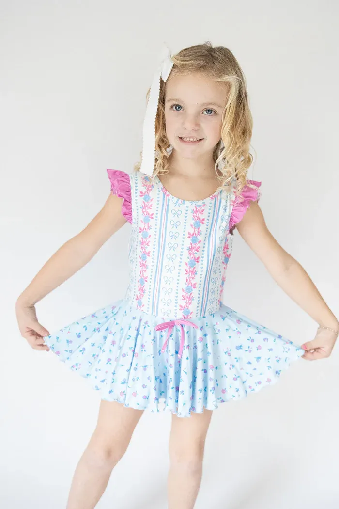 ROSE RIBBON LEOTARD