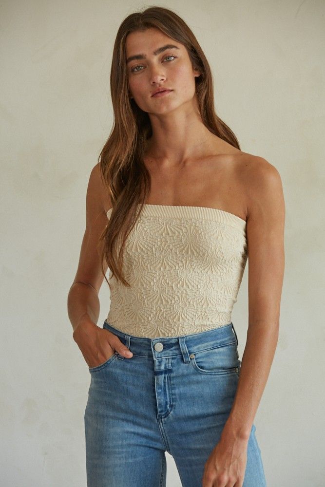 JACQUARD TUBE TOP