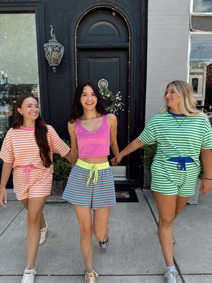 STRIPE TERRY SHORTS