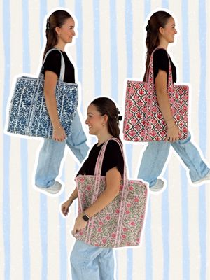 LARGE QUILTED TOTE BAG