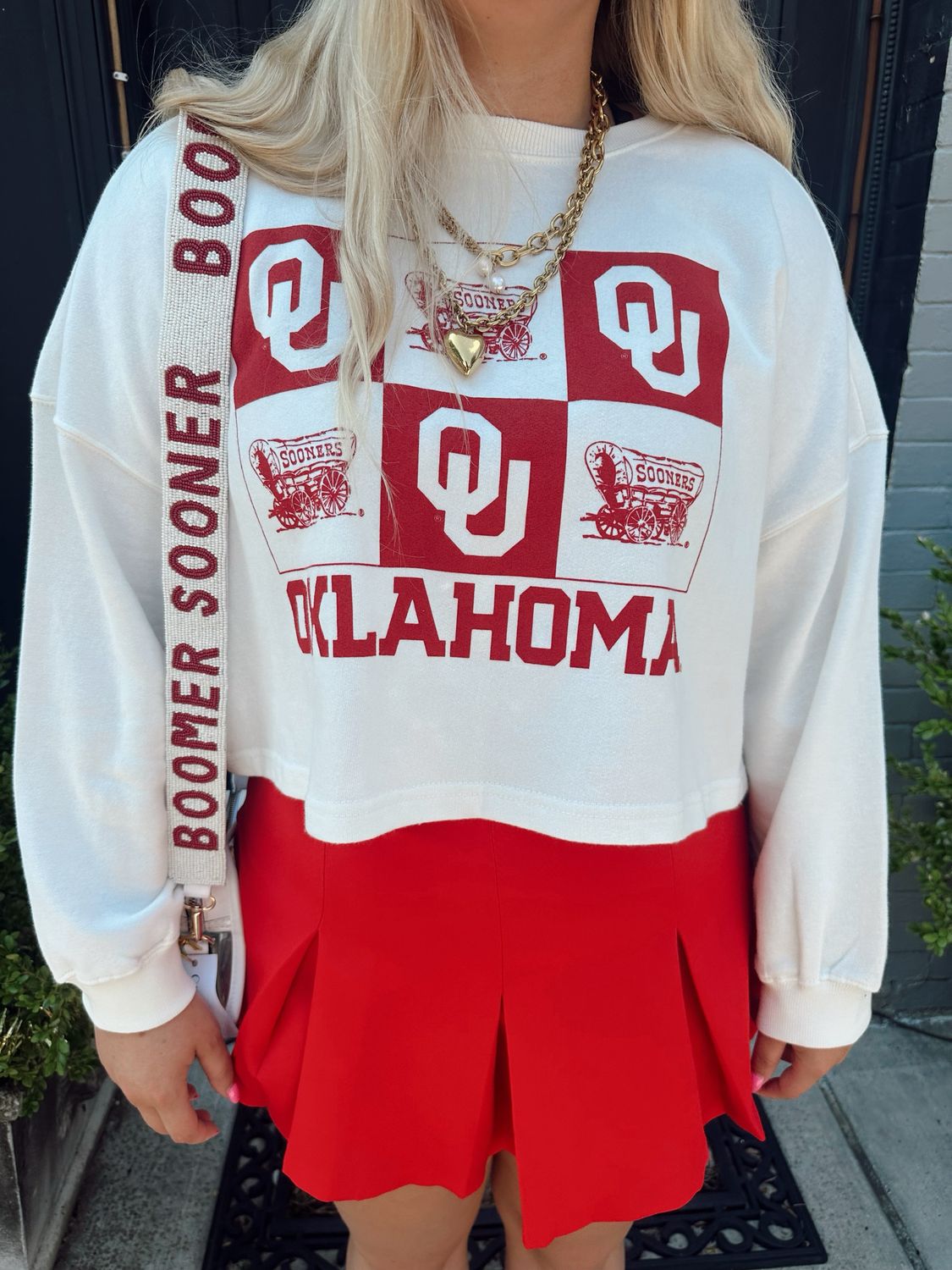 GRIDIRON CROP CREWNECK