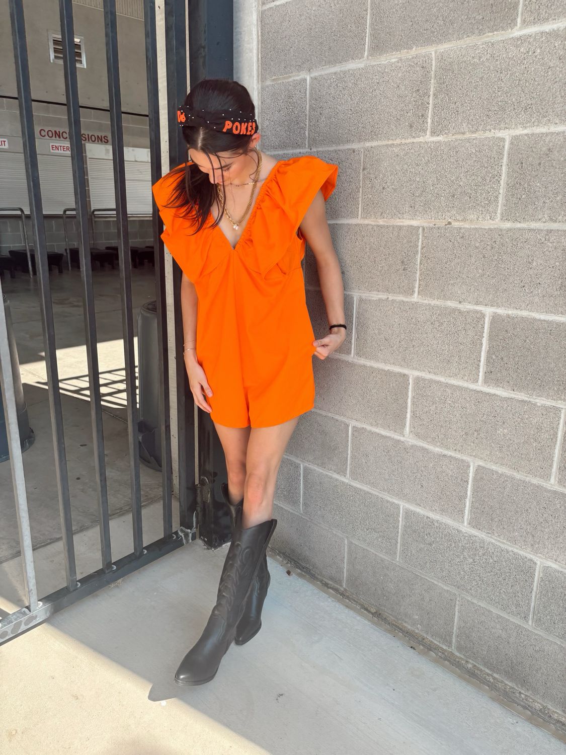 DENIM ROMPER SUNKIST