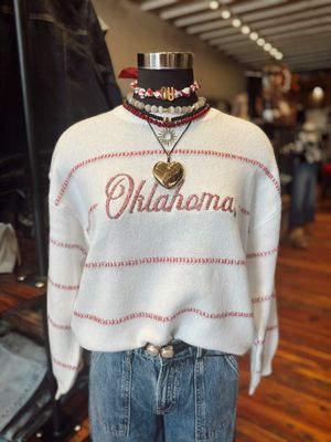 THREADED SCRIPT SWEATER OU