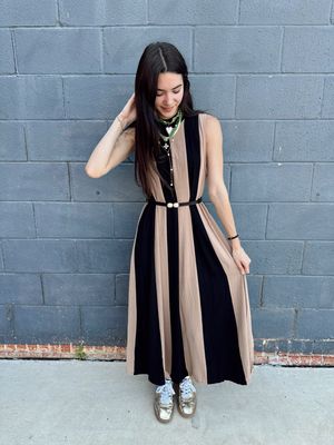 SLEEVELESS COLORBLOCK MAXI