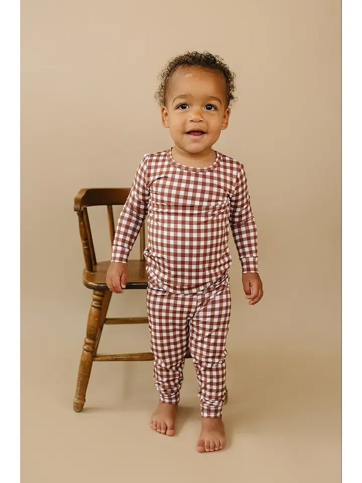 CHOCOLATE GINGHAM 2 PIECE