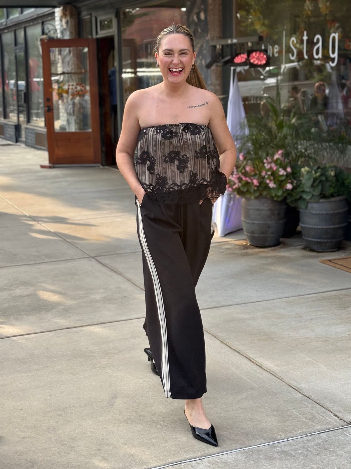 STRIP PANEL SIDED PANTS