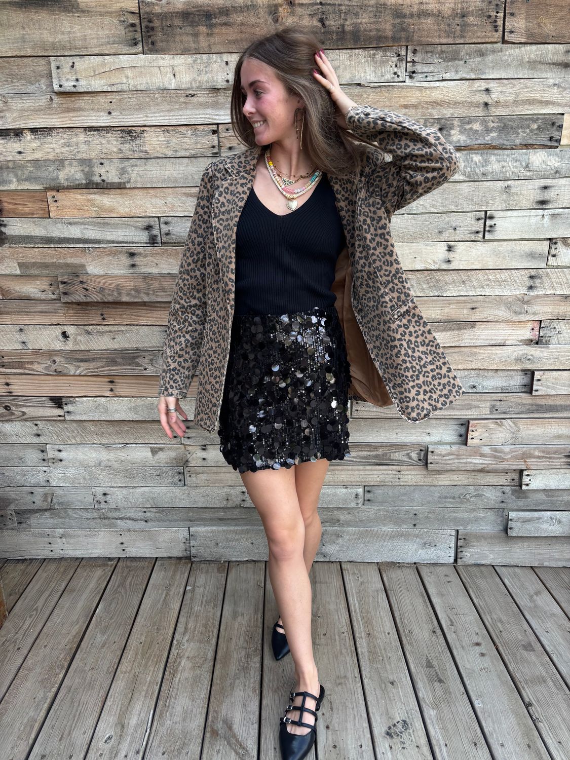LEOPARD BLAZER