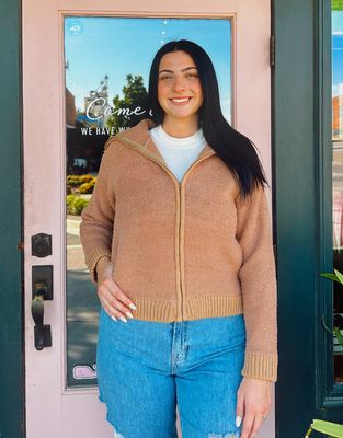 SHERPA SWEATER CAMEL