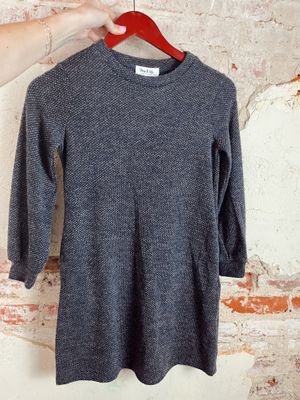 M&amp;M GIRLS DRESS CHARCOAL