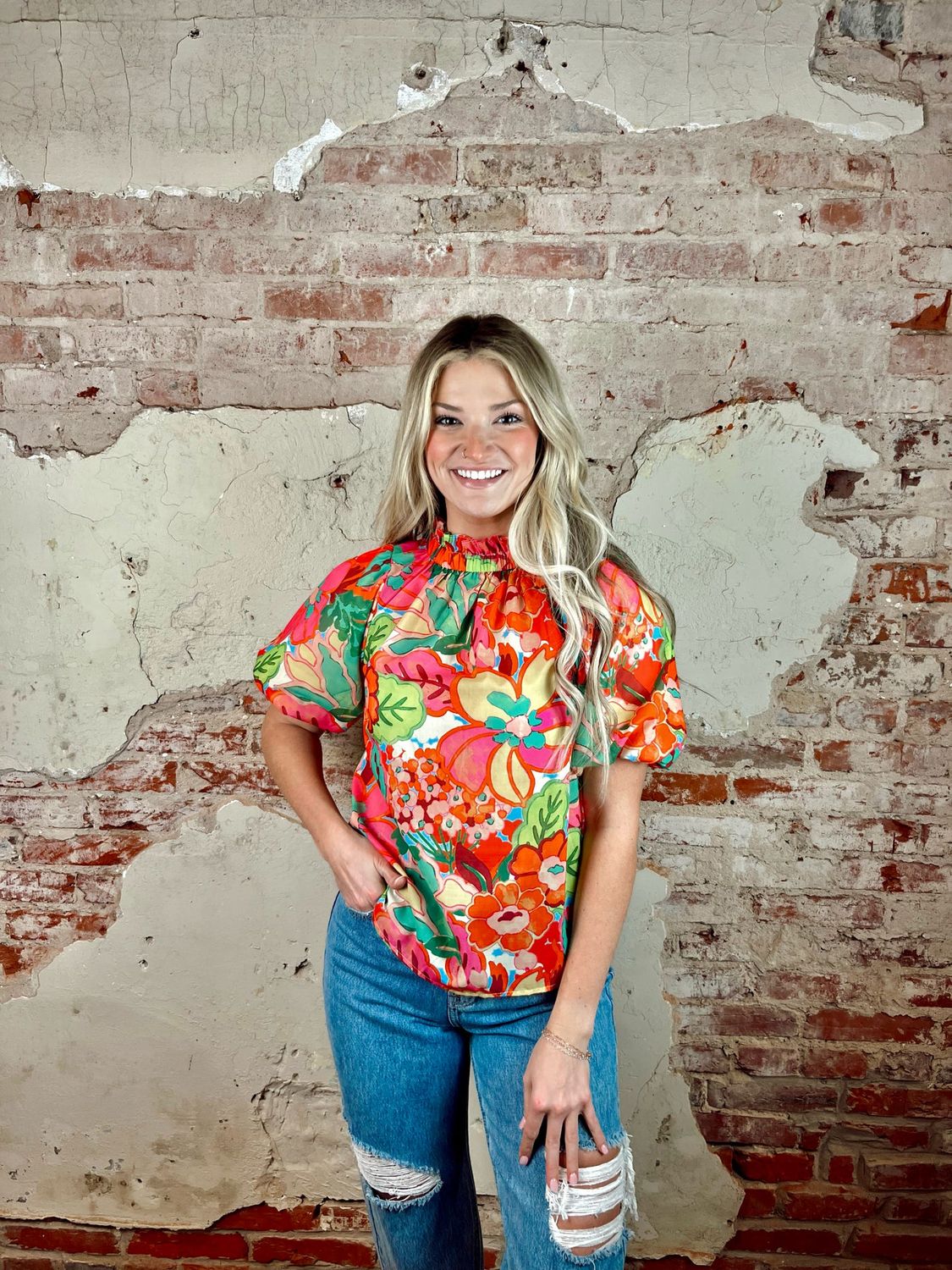 PENNY BUTTON BLOUSE PINK