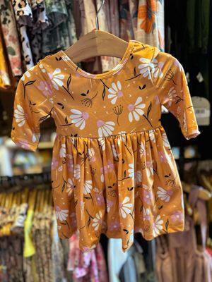 TWIRL DRESS DANDELIONS IN FALL