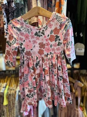 POCKET DRESS PUMPKIN FLORAL