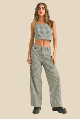 BLUE STRIPED TOP