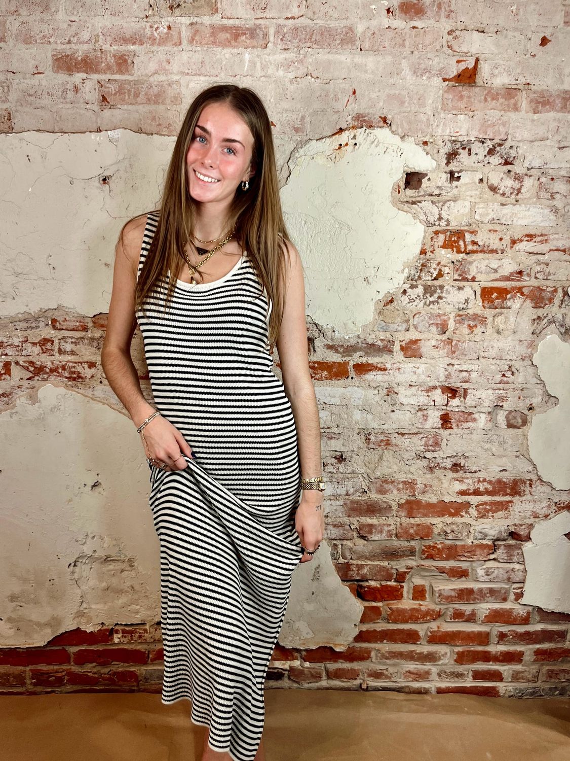 HALLE STRIPED DRESS