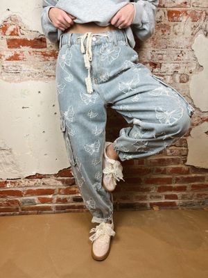 BUTTERFLY DENIM JOGGER