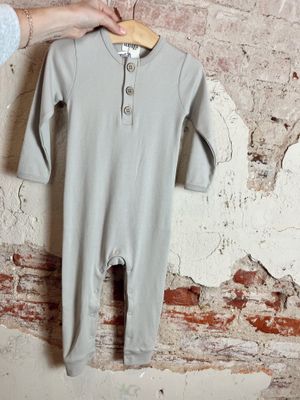 LONG SLEEVE HENLEY JUMPSUIT
