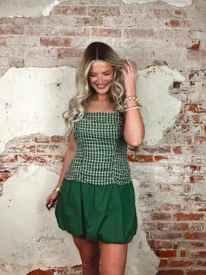 GINGHAM BUBBLE DRESS