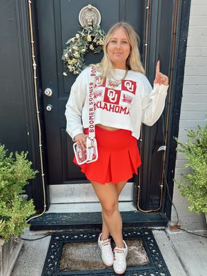 GRIDIRON CROP CREWNECK 