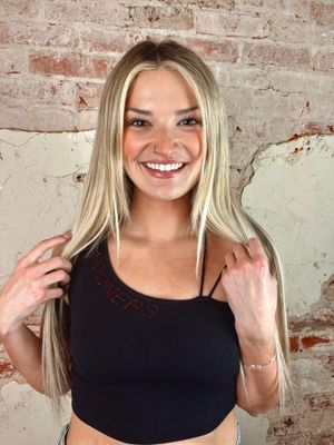 RHINESTONE CROP TANK OU/OSU