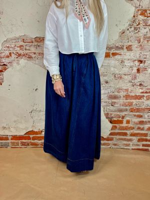 TWILL MIDI SKIRT