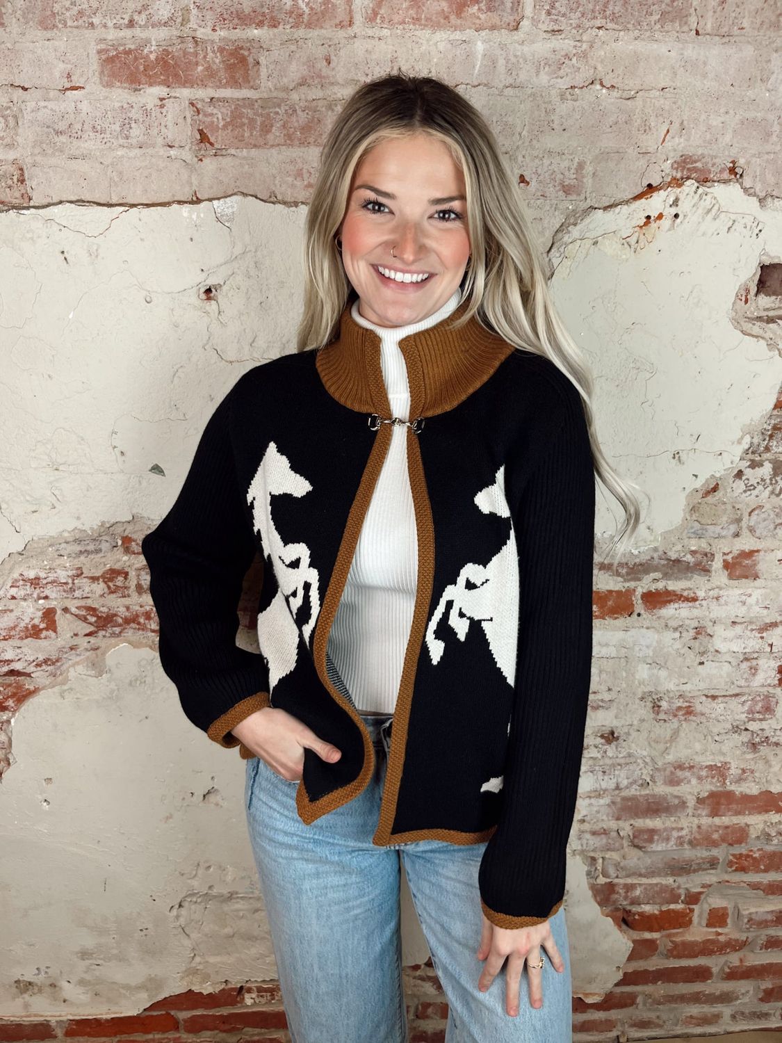 HORSE KNIT CARDIGAN