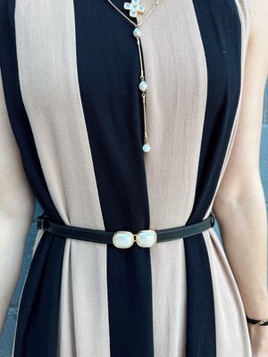 PEARL BUCKLE BELT