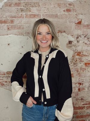 COLORBLOCKED KNIT TOP