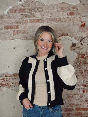 COLORBLOCKED KNIT TOP