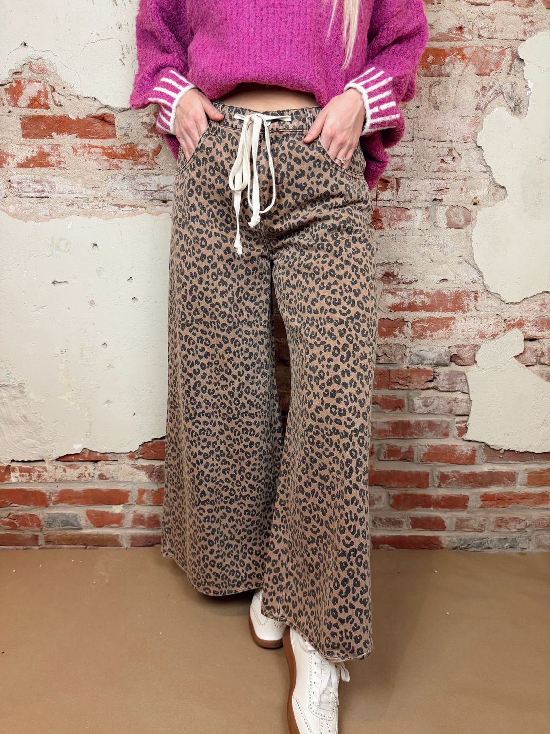 LEOPARD WIDE LEG