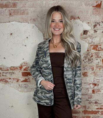 CAMO PRINTED BLAZER