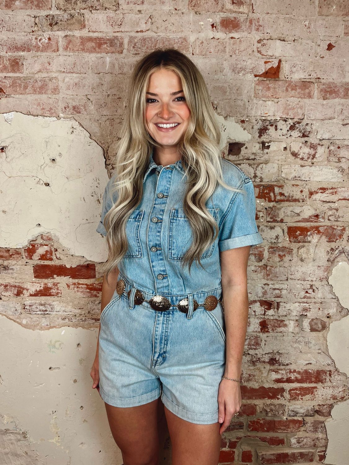 CLASSIC DENIM ROMPER